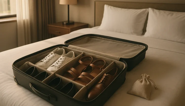 Como organizar seus sapatos na mala sem bagunça ou cheiro ruim