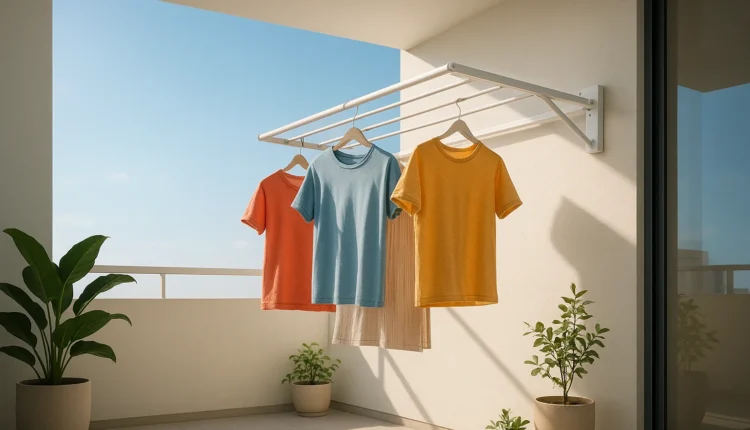 Como montar um varal prático em apê pequeno sem bagunça