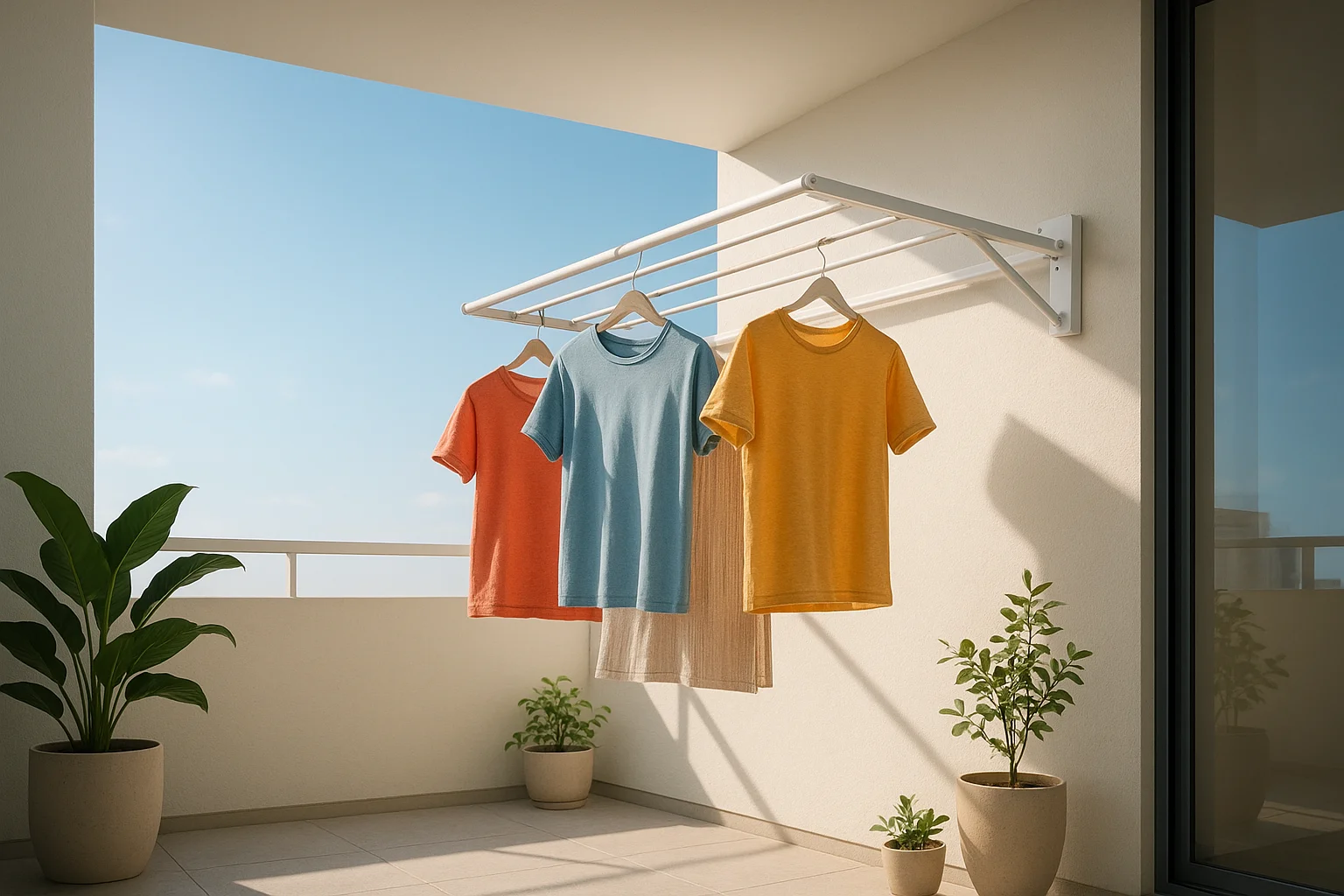 Como montar um varal prático em apê pequeno sem bagunça