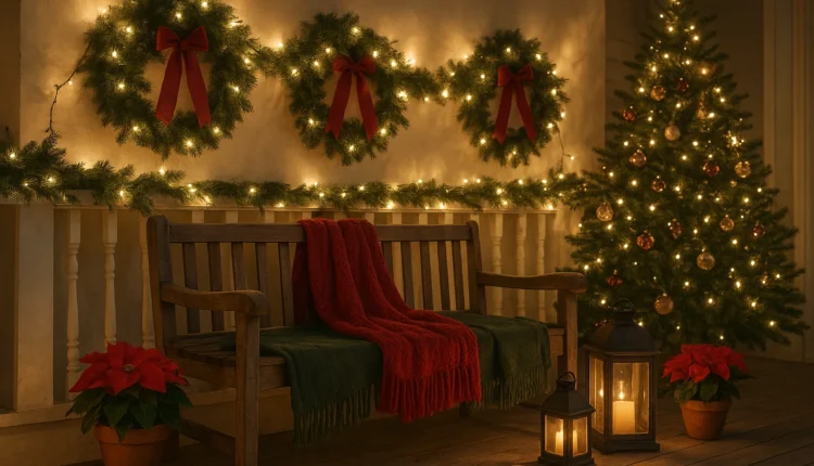 Ideias simples para deixar sua área externa no clima do Natal