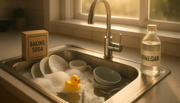 Pia entupida? Veja como desobstruir fácil com o que tem aí