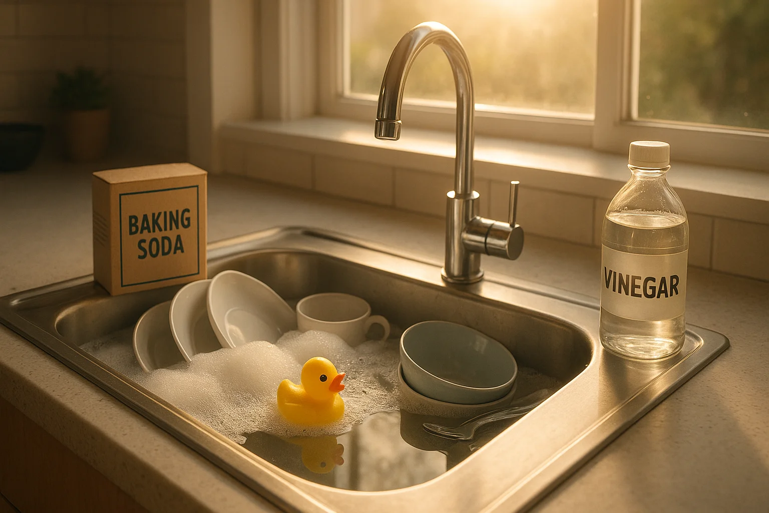 Pia entupida? Veja como desobstruir fácil com o que tem aí